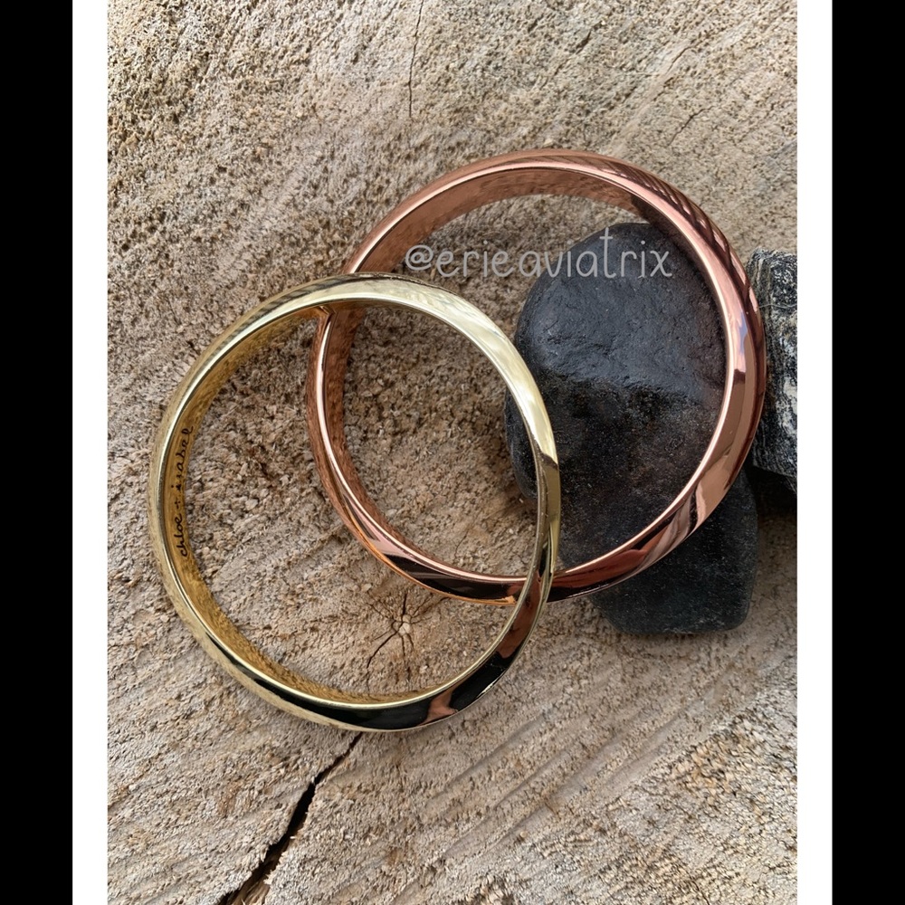 Modern two tone bangles